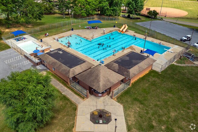 Halfway residents can cool off at the community pool in Marty Snook Memorial Park.