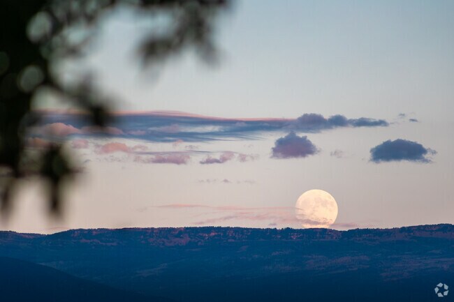 Gorgeous lunar views are seen rising over the hills in Orchard Mesa.