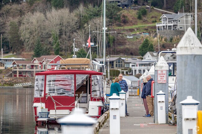 Local boat owners dock up at a public dock in Gig Harbor North.