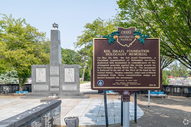 Remembering in Bedford Heights at the KOL Israel Foundation Holocaust Memorial.