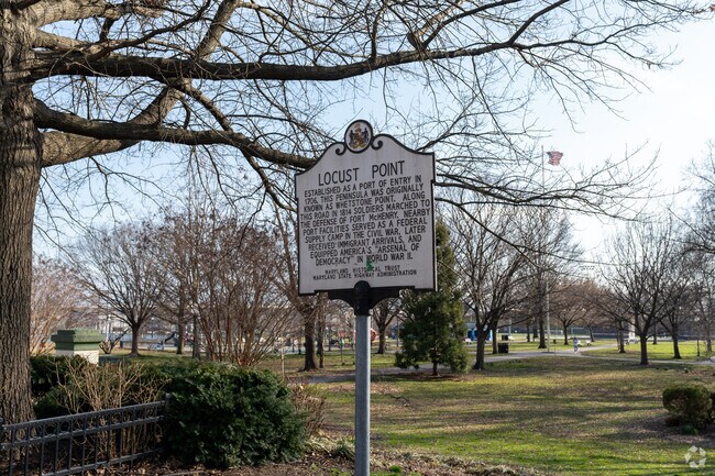 Locust Point Historical Plaque in Baltimore, MD  highlights to sacrifice soldiers made.