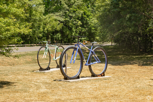 Mill Mountain Park offers over 10 miles of trails for mountain biking and hiking.