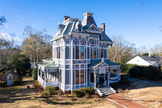 This Newnan Greek-revival style home can be found on the former College Temple campus.