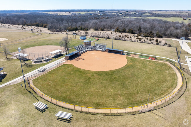 Winterset Junior High students share access to athletic fields for games and PE classes.
