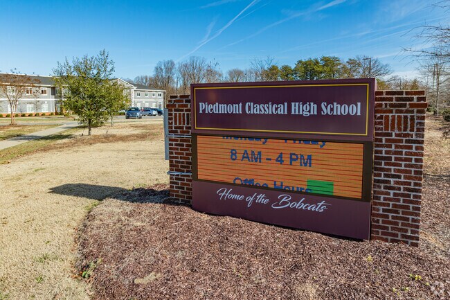Piedmont Classical High School serves around 450 students in grades 9-12.
