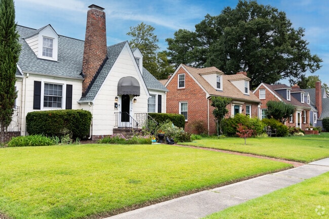 Rosedale streets display varied home styles from Tudor to bungalow.