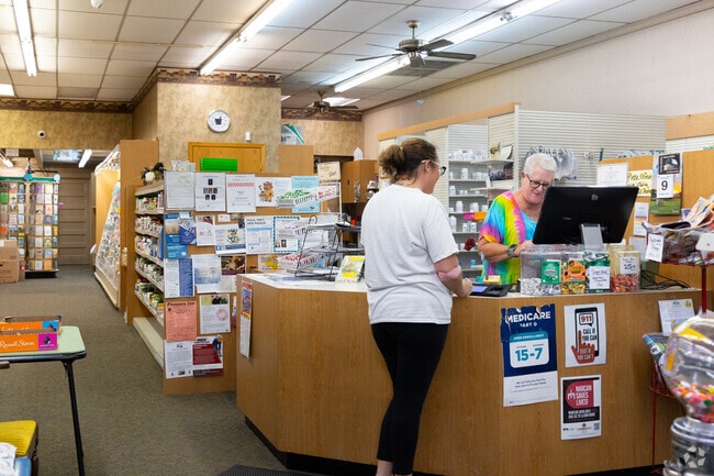 Residents take advantage of Global Rexall Drug Store's convenient downtown location.