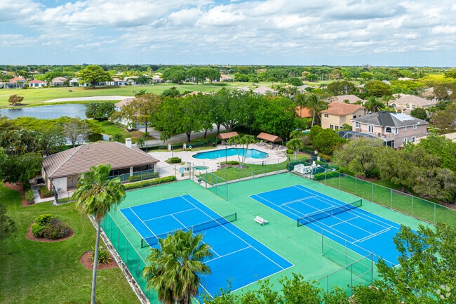 There is a clubhouse and amenities inside private communities in Eagle Trace.