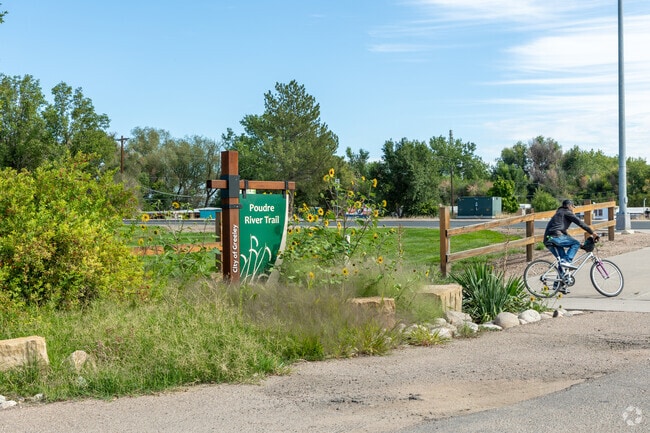 The Poudre River Trail in Greeley winds alongside its namesake river.
