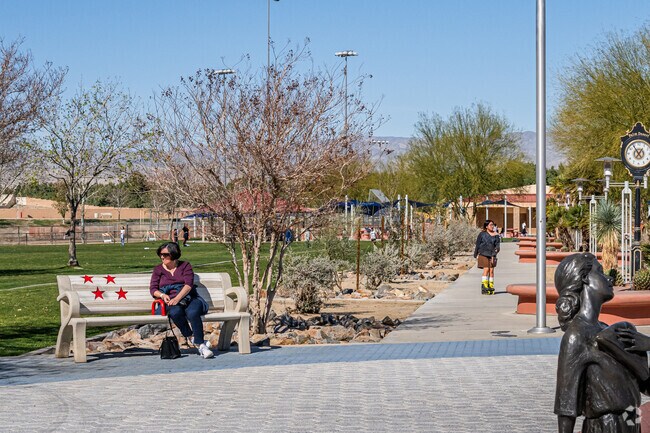 Desert Willow locals enjoy a day of sunshine at Freedom Park.