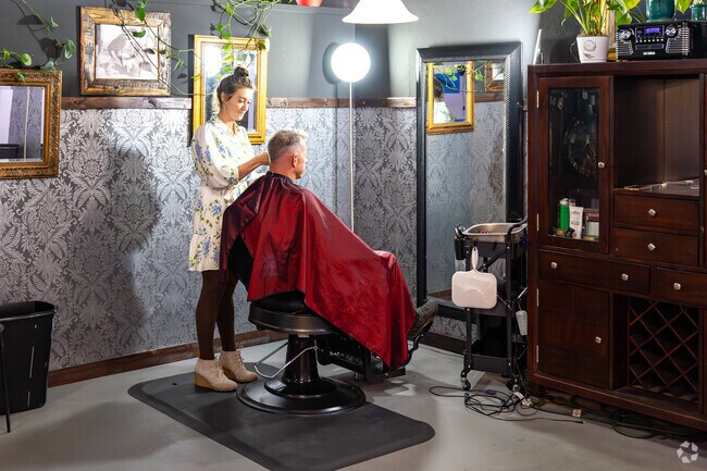 Get your haircut at The Stache Spot, it's located in the Westside neighborhood.