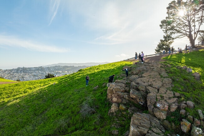 Bernal Heights Park offers incredible views of SF as well as a great local hike.