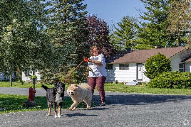 Residents in Bradley Estates can take a relaxing walk down the quiet neighborhood streets.