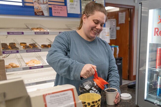 Sip-N-Dip Donuts is a popular spot for coffee and treats near Mount Hope High School.