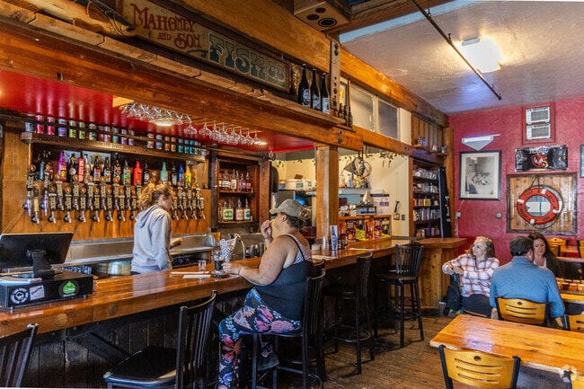 The Rogue Spirits Sunset os views of the Yaquina Bay Marina and the bridge to Newport in South Beach.