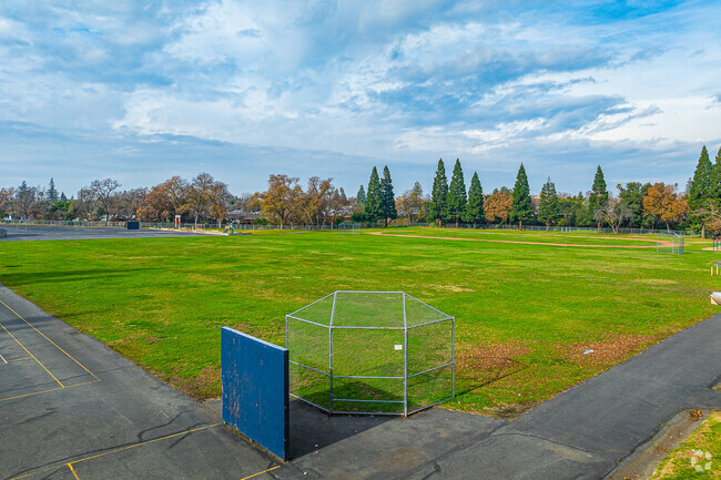 Students of Warren T. Eich Middle School can practice baseball at the large field.