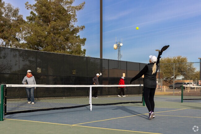 Tennis courts fill up quickly at the popular Ora Mae Harn District Park in Marana.