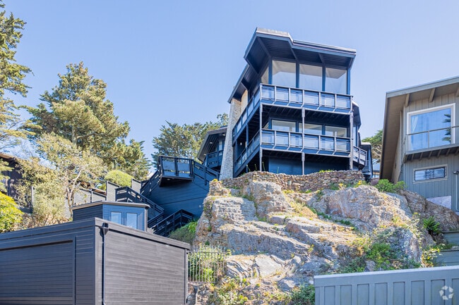With large windows, this modern-style home in Golden Gate Heights has great views of the city.