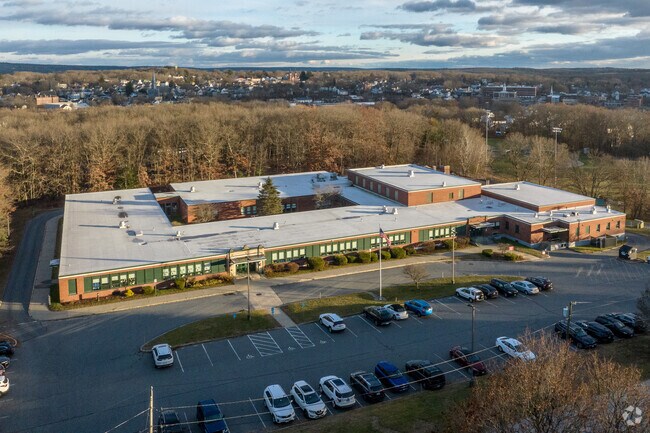 Birds eye view of the Dudley Elementary School.