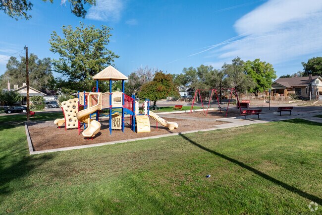 Kids love to climb on the playground at Mitchel Park in East Side.