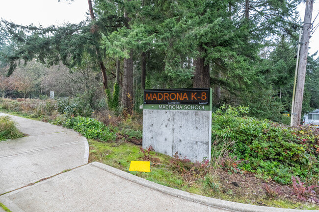 Madrona K-8 School signage.