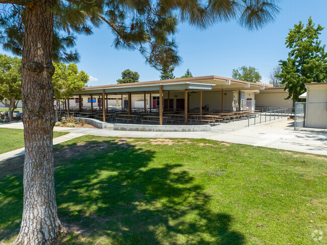Outside eating area for Yorba Linda Middle School.