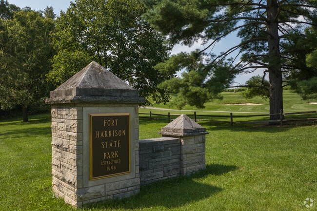 The historic Fort Harrison State Park is near Eastside.
