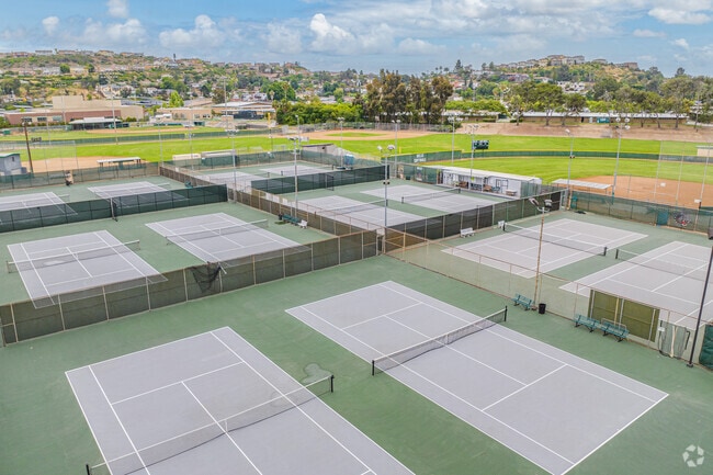 Helix High School offers students an extensive full court tennis facility.