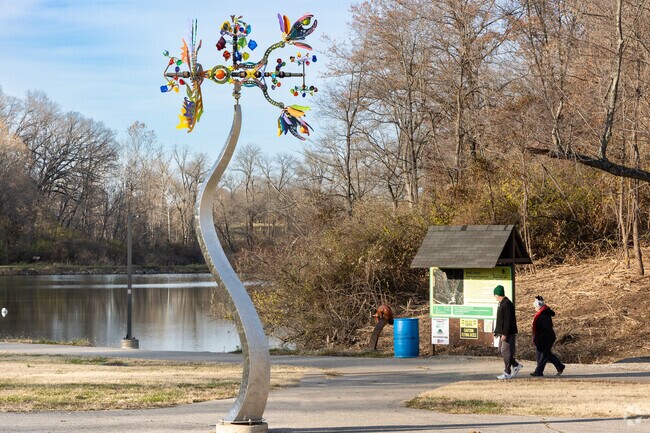 Bicentennial Park in Belleville, boasts a number of beautiful sculptures and ponds.