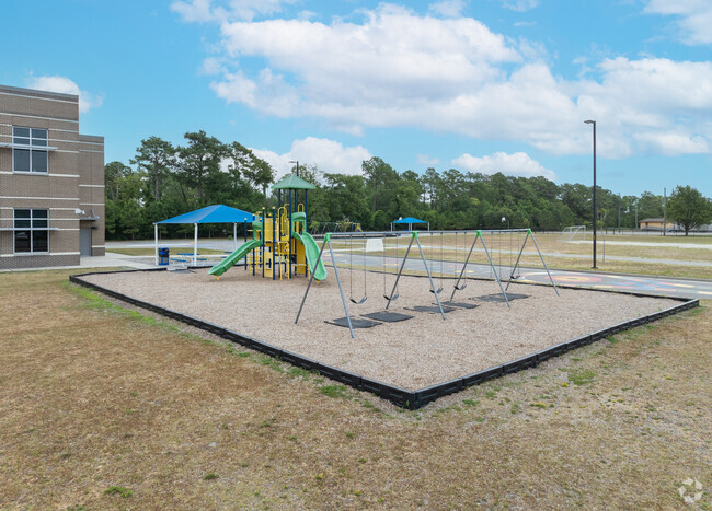 Kids enjoy the playground John J Blair Elementary School during recess.