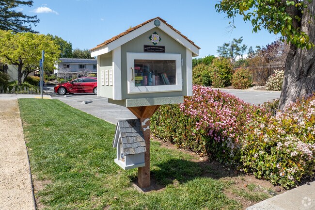 A Little Free Library in Shadow Brook invites neighbors to share and discover books right on the block.