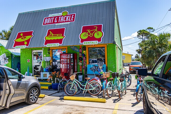 Scallop Cove Bait & Tackle on Cape San Blas offers kayak, boat, and bike rentals.
