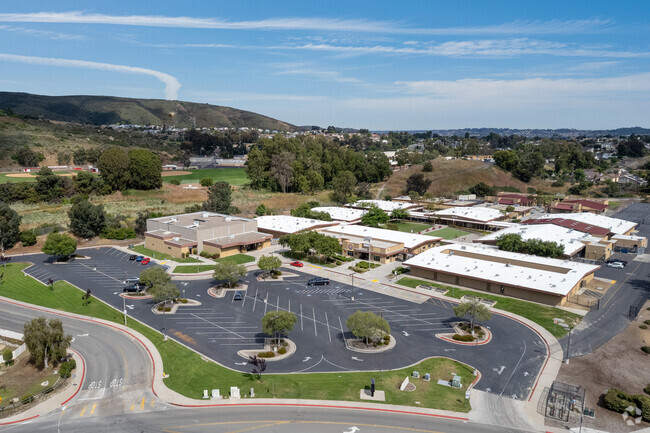 An elevated view of Black Mountain Middle School in Rancho Penasquitos.