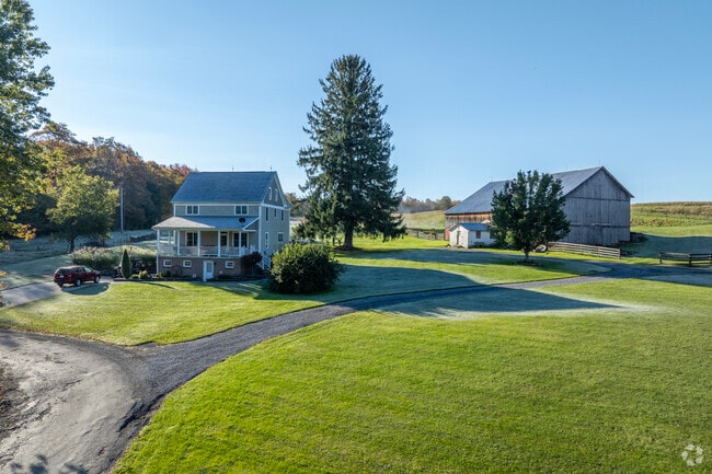 Farmhouses with generous acreage underscore Paint Township’s enduring rural lifestyle.