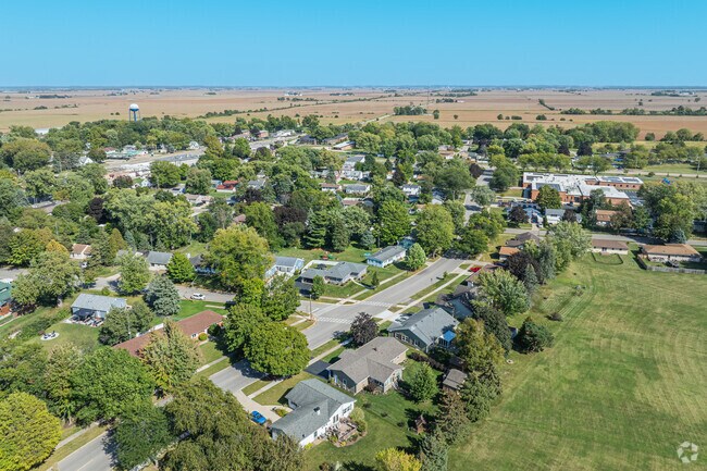 Neighborhood homes in Genoa have a variety of architectural styles.
