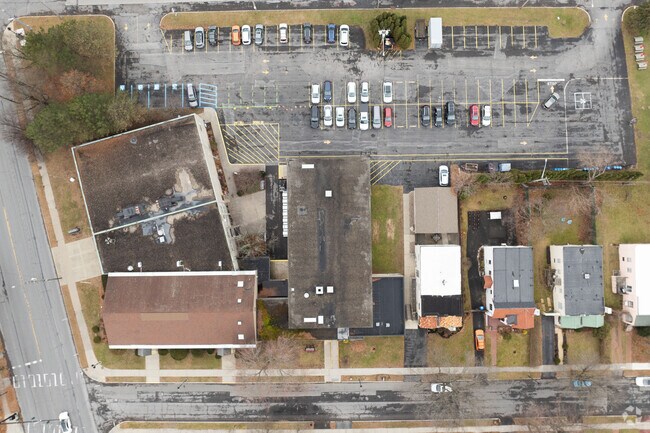 A top down view of All Saints Catholic School in Albany, NY.