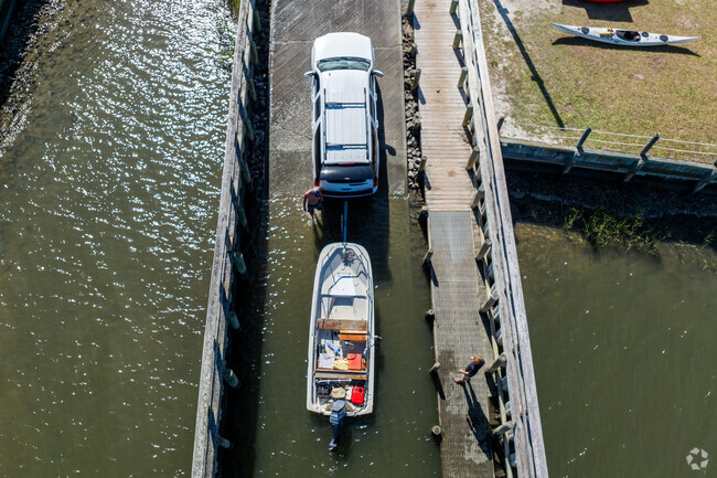 Trails End Park is a convenient place to launch your boat in Wood Duck to get to Masonboro.