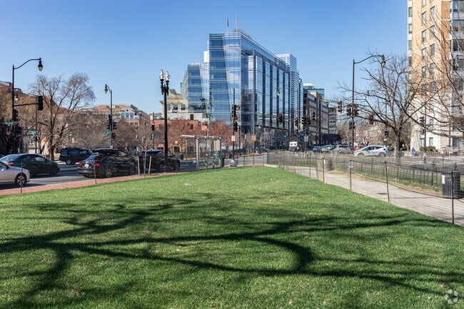 Milian Park has plenty of green space, perfect for hosting events in Mount Vernon Square.