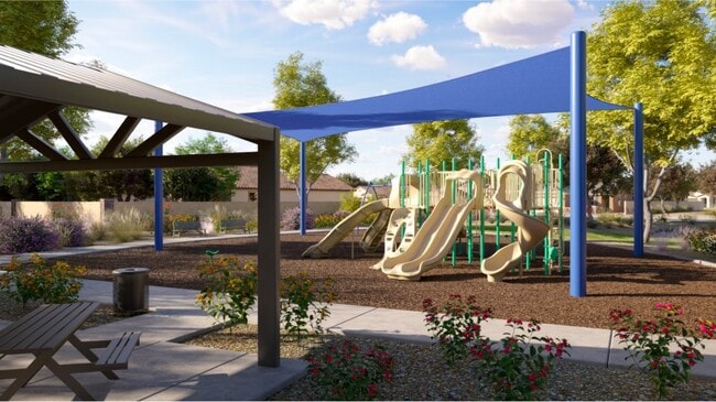 Shaded playground area