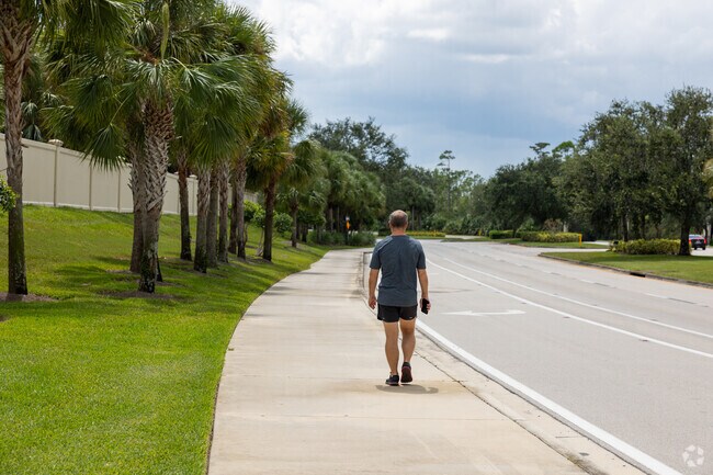 Residents can take a walk around the neighborhood in Pelican Preserve.