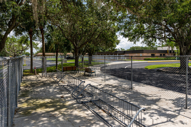 Lake Trafford Elementary School in Immokalee has bicycle racks for students.