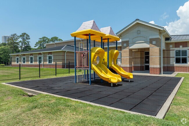 The students of G.W. Robinson Elementary enjoy playing on the on campus playground.