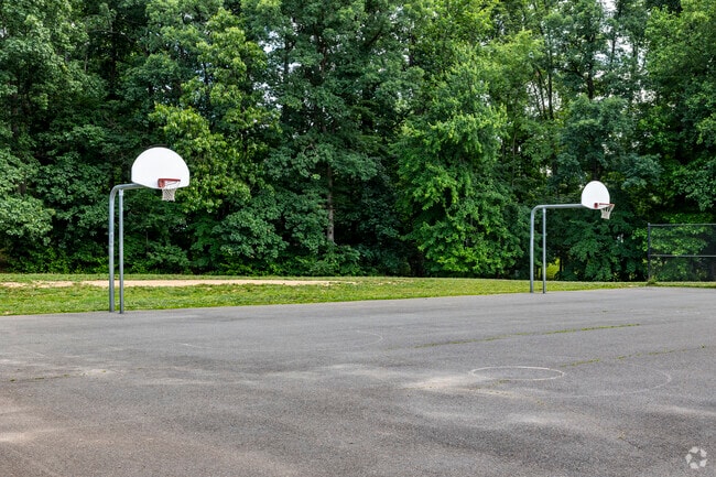 Westbriar Elementary School in Tysons Corner has basketball courts for students.