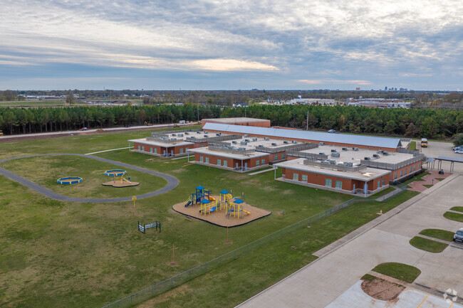 Students enjoy the fields and playground at Bossier Parish School for Technology & Innovative Learning.