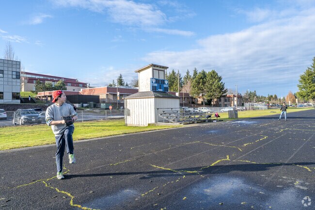 Run the track or toss a ball around at the Athletic Complex in Fircrest.