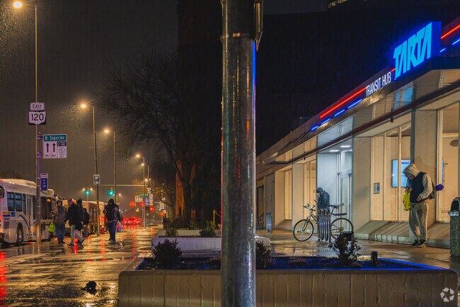 Rain, sleet or snow, Tarta's Transit Hub in North Toledo's Lagrange Neighborhood is ready.