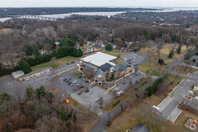 The South River Bridge is near to the school.