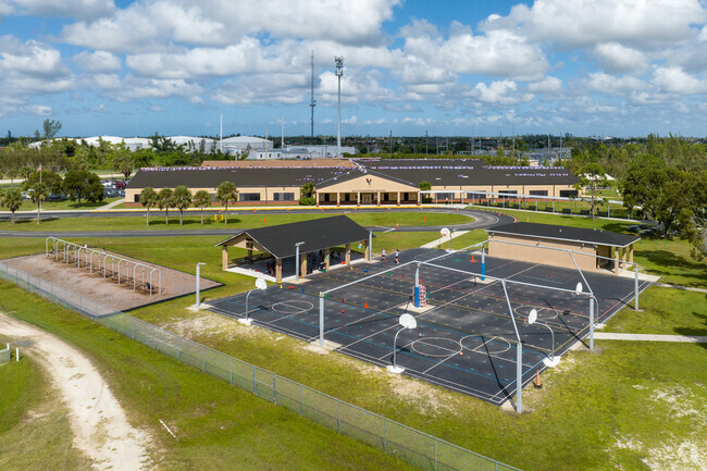 Gulf Elementary School in Cape Coral has basketball courts for the kids to play ball.