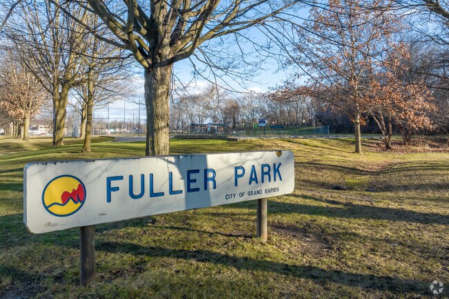 Fuller Park is the largest park in Midtown Grand Rapids, with a equally large dog park.