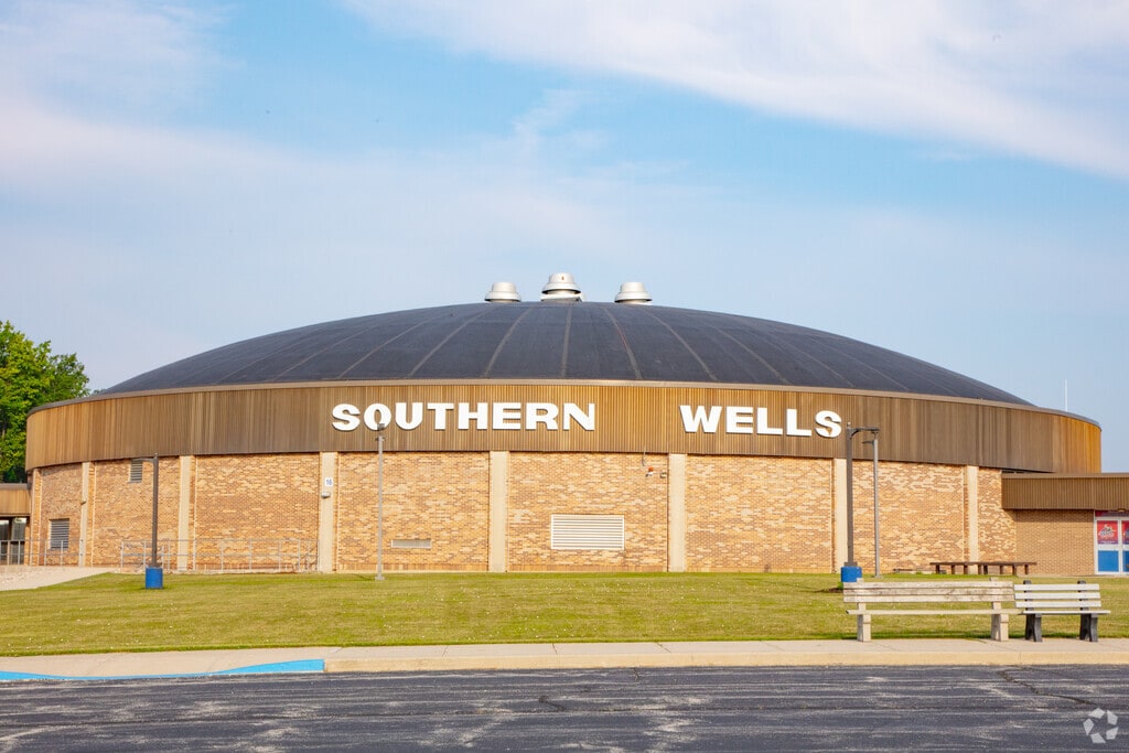 Southern Wells Jr-Sr High School building in Wells County.